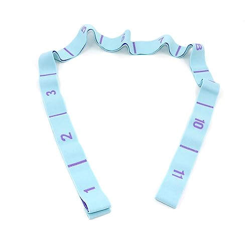 TingDongWei Yoga Gurt mit 11 Schlaufen Blau