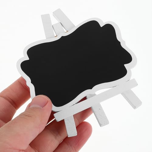 Mini pizarra de madera reutilizable Gadpiparty con soporte rectangular estable 3