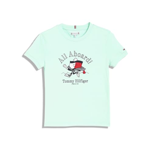 Image of Tommy Hilfiger Girls Graphic Regular Fit Cotton T-Shirt
