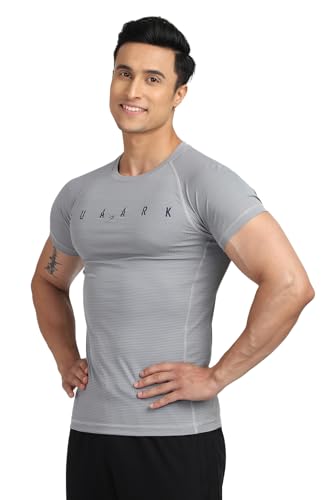 Image of FUAARK Men's Round Neck Slim fit Gym & Active wear Sports T-Shirt for Workout & Casual Wear