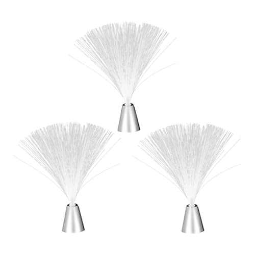 Homoyoyo 3PCS Colorful LED Fiber Optic Lamps for Romantic Atmosphere Festival Wedding Decoration Lights No Batteries Included for Table Decor