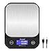 Rhorawill Kaffeewaage, Digitale Küchenwaage USB Aufladen, 5kg/0.1g Hochpräzise Digital Kaffee Skala Digitalwaage Lebensmittelwaage mit Edelstahl Wiegefläche, Abschaltautomatik, LED-Anzeige