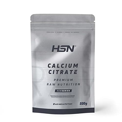 Citrato de Calcio - 630 MG Mineral Elemental por Dosis Diaria - de HSN | Sabor Neutro 500 g = 167 Tomas Por Envase 100% Citrato de Calcio en Polvo Sin Añadidos | No-GMO, Vegano, Sin Gluten