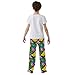 voucong Fruit Banana Floral Fashion Black Pajamas Long Pants Lounge Soft & Cute Clothes Houses with 2 Pockets