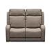 Thomas Payne Signature Seismic Series Driftwood RV Theater Seating Loveseat Recliner Set with Power Adjustable Lumbar, Headrest, Reclining, Heating, Massage, Cupholder Controls - 2024117123