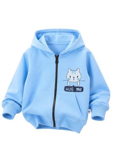 Image of The Mom Store Winter Jackets for Kids | Cute Sweatshirt and Cool Hoodies for Baby Boy and Baby Girls | with Zippers | Hoodie Cap