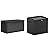 Greesum 100 & 31 Gallon Black Resin Lockable Deck Boxes for Outdoor Storage