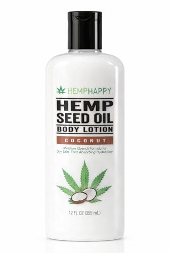 Hemp Seed Oil Body Lotion with Coconut – Moisturizing Body Lotion 12 fl oz (355 ml) – Fast Absorbing, Non-Greasy Daily Skin Hydration image 5