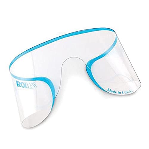 Rollens Roll-Up Disposable Dental Eye Shield Safety Glasses - One-Size Fits All, Lightweight, Easy to Use Protection, Diamond Clear (Pack of 50) - Made in the USA
