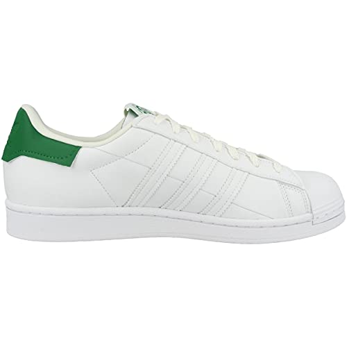 Image of adidas Men's Superstar Gymnastics Shoe, FTWR White Off White Green, 7 UK