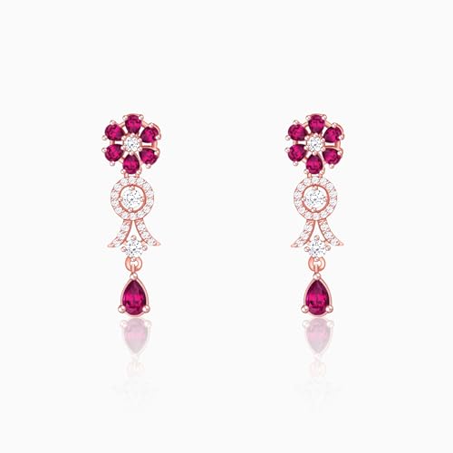 Latest Jhumka Earrings Designs for Women: इन खूबसूरत झुमका डिजाइन्स से Festive Look में आएगा Royal Touch! 12 GIVA 925 Silver Rose Gold Zircon Pink Flower Drop Danglers| Studs...