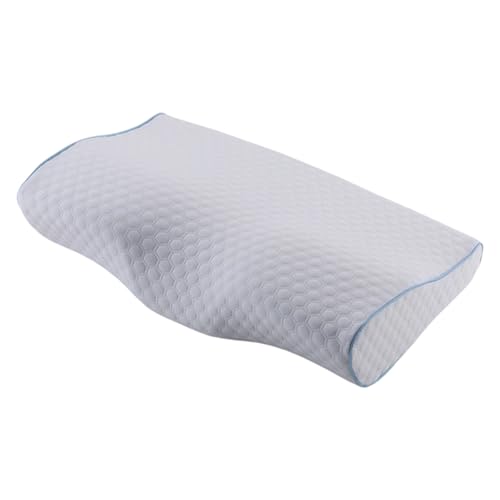 Almohada ergonómica transpirable con espuma viscoelástica sensible a la temperatura corporal y diseños de alineación cervical, almohada de espuma viscoelástica lenta