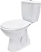 Produktbild VBChome Stand- WC Toilette Keramik Komplett Set mit Spülkasten WC- Sitz aus Duroplast für waagerechten Abgang Wasseranschluss