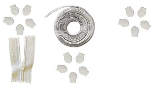 Reissverschluss endlos Spirale 3mm Meterware Bettwäsche, Kissen weiss, RV Meterware:10m mit 15 Schiebern
