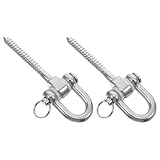 Alasum 2 Piezas Ganchos de Acero Inoxidable para Columpio Juego de Soportes Resistentes con Rodamientos Giratorios Montaje Fácil para Hamacas y Sillas Colgantes Exterior