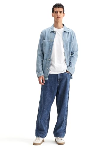 Image of Rare Rabbit Baggy Plain Jeans