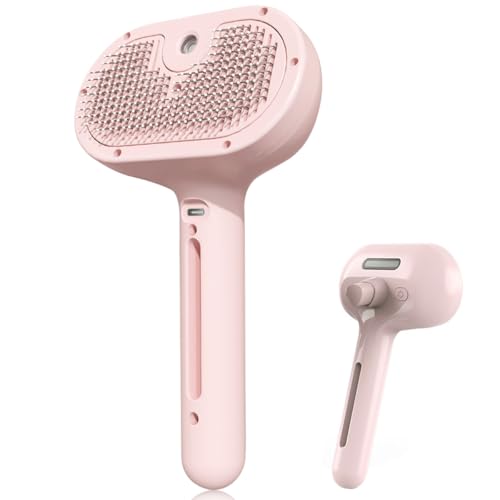 Lunriwis Cat Steam Brush,Long Short Haired Cats steam cat brush, Steam Pet Grooming Cat Brush Easy to Clean
