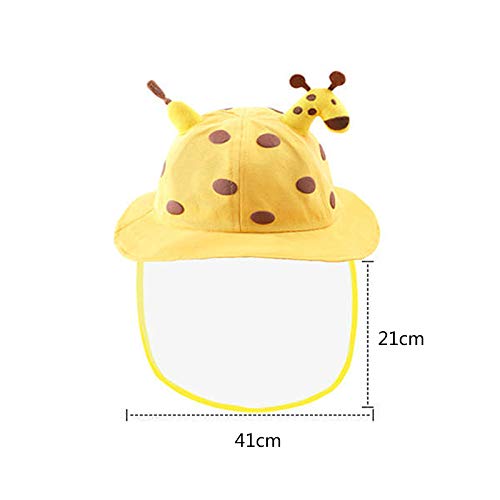 Kids Anti-Saliva Full Face Shield Hat, Adjustable Removable Anti-Uv Fisherman Hat, Windproof Dustproof Face Protection Cover, Transparent, 1 Face Shield #TOP1
