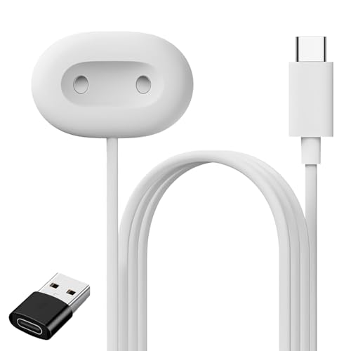 For Google Pixel Watch 4 スマートウォッチ 充電ケーブル ピン間の距離 対応 Tyep-C充電ケーブル 磁気吸着 急速充電 コード 超高耐久 Google Pixel Watch 4 スマートウォッチ コード充電器(ホワイト)