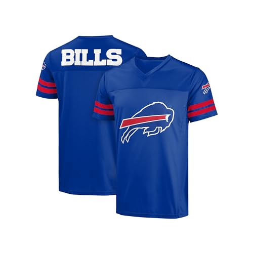 FOCO NFL Mens Officially Licensed Primary Logo Game Day Team Jersey (Large Buffalo Bills - Blue)