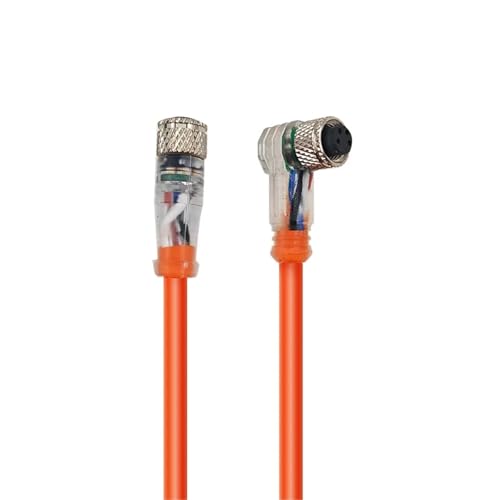 Cable de sensor fotoeléctrico con curva LED indicador y conector M8 de 2 metros