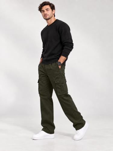Image of Leriya Fashion Men Cargo Pants | 6 Pocket Cotton Cargo Joggers for Men | Loose Fit Stylish Pant with Pockets | Casual Baggy Trousers & Streetwear Lower (Available in Plus Size)