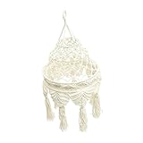 Abat-jour tissé en corde de coton: surface exotique et incurvée, anti-collision, bonne sensation au toucher, apporte plus de style à la maison, cache-abat-jour