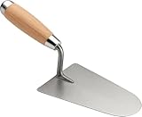 Topolenashop Cazzuola da Muratore 18 cm con Manico in Legno | Attrezzo per Intonaco, Malta...