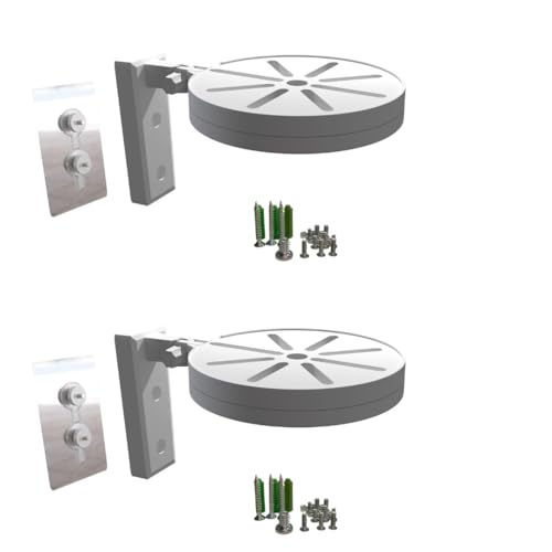 Image of Bectro PVC CCTV Camera Wall & Ceiling Mounting Bracket, Strong Adhesive Direct Sticking Drill Free, for Indoor & Outdoor Use (Pack of 2 Set)