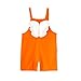 Boys Girls Shortall Overalls with 3D Butterfly Wing Bib Overall Shorts Toddler Cute Workwear Fashion Dance Romper Jumpsuit (Orange-2, 11-12 Years)
