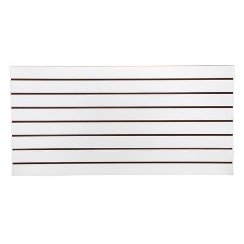 SSWBasics 4ft x 2ft Horizontal White Slatwall Panels Easy Organizer (24"H x 48"L) - Pack of 2 - Streamline Your Space with Effortless Retail Displays, Garage Wall Solutions, and Craft Storage