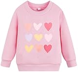 Akyzic Baby Girl Sweatshirt Heart Print Valentines Outfit Kids Sweaters Tops Pullover Toddler Long Sleeve Crewneck Heart Shirt 2t