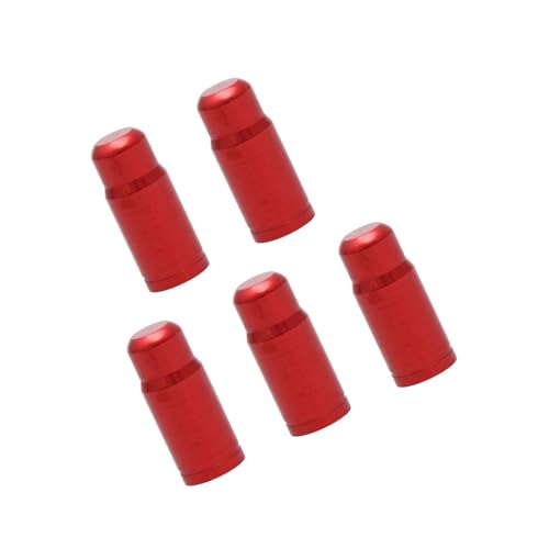 BESPORTBLE Tapas de Válvula Presta para Bicicleta Roja de Aleación de Aluminio Diseño Francés Paquete de 5 Capacidades Antifugas miniatura 1
