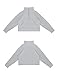 THE GYM PEOPLE Women's Half Zip Pullover Sweatshirt Fleece Stand Collar Crop Sweatshirt with Pockets Thumb Hole Grey