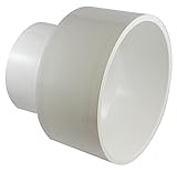 Canplas 193037 PVC DWV Reducer Coupling, 6 x 4-Inch, White