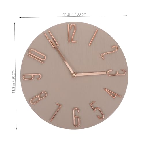Horloge murale silencieuse beige avec affichage lisible et moderne - 3