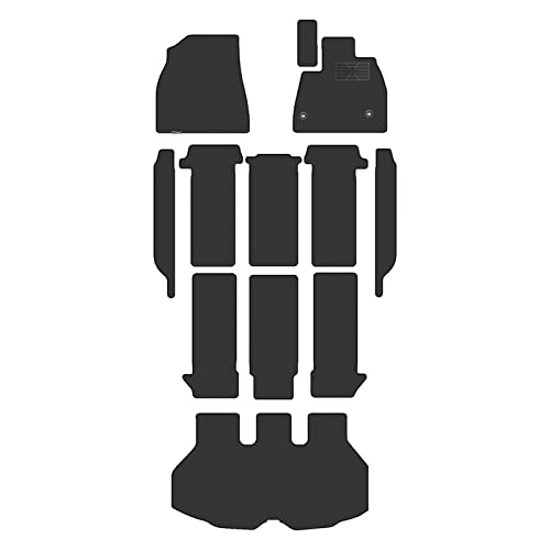 Hotfield トヨタ 互換品 新型対応 ノア ヴォクシー 90系 2025年9月〜対応 フロアマット+ステップマット+トランクマット ラゲッジマット 形状09 7人乗/ハイブリッド/コンソールボックス:有/インパネ一体(HV車)/トランク形状:標準タイ