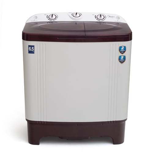 Midea 6.5 kg Semi Automatic Top Load Washing Machine Maroon, White (MWMSA065PPG(MW)) (B0D6BRXFZ8) Amazon Price History, Amazon Price Tracker