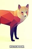  Notebook: Fox Poly , Journal for Writing, College Ruled Size 6\" x 9\", 110 Pages
