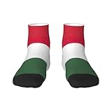【Atmungsaktives Design】 Die Flagge von Ungarn Print Performance Socken sind mit atmungsaktivem Polyestermaterial entworfen, das Feuchtigkeit von Ihrer Haut ableitet, damit Ihre Füße trocken und bequem bleiben. Der Stoff hält ein perfektes Maß an Wärme und ermöglicht gleichzeitig Luftzirkulation.