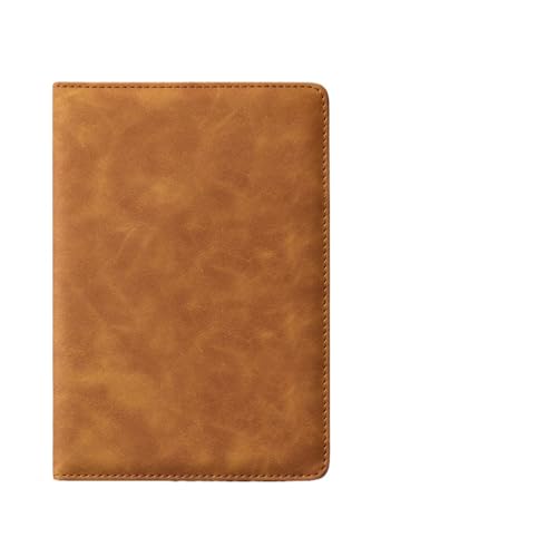 TAIUTYUノート 2冊パック 厚手 シンプル ビジネス 収納 (A5,ブラウン + バックルなし + ペンホルダー)