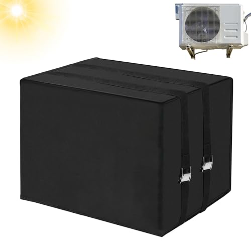 Huvqianu Funda protectora de aire acondicionado, protectores gruesos e impermeables, cubierta de unidad de aire acondicionado para ventana, para patio, jardín, hogar, apartamento, patio, balcón