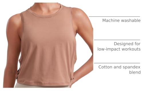 Image of CRZ YOGA Pima Cotton Dropped Armhole Tank | Workout, Naturally Soft, Loose Fit, Crop, Crewneck, Knotted Sides, Sleeveless Tops for Women