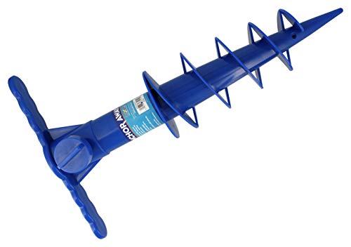 Beach Umbrella Anchor Sand Auger and Fishing Pole Sand Anchor by JGR Copa (Blue)