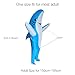 Poptrend Adults Inflatable Halloween Costumes Blow Up Blue Shark Costume for Halloween, Birthday Gift Cos Play Party(Blue Shark)