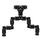 Bone Design Nebel Sprinkler, 360 verstellbare Düsen Reptile Nebel Sprinkler Aquarium System Connect 1/4 ’’ Tub Pet Kühlsystem für Rainforest Tank, schwarz