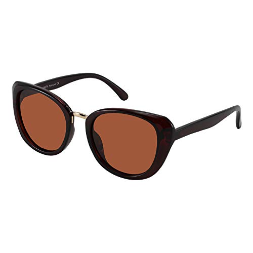 FEISEDY Polarized Cat Eye Sunglasses Butterfly Thick Frame Women Men UV Protection Sunglasses B4012