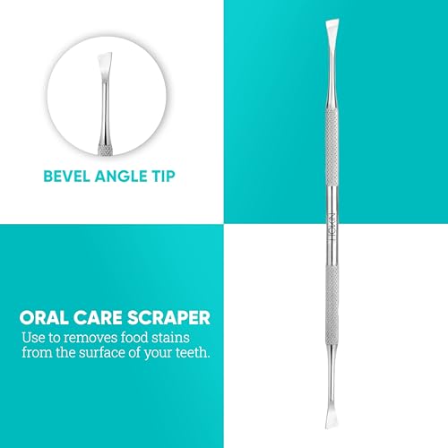 HOKIN Zahnpflege Set Dental 4er Prämie Zahnreinigung Zahnsteinentferner Zahnsonde Mundspiegel Scaler Aus Edelstahl - Produktansicht 3 | TV | Video | Foto