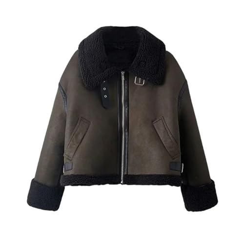 Manteau veste de moto en cuir pour femmes style décontracté