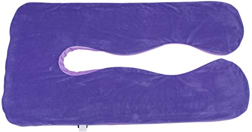 Pregnancy Body Pillow Cover Oversize Plush U Shaped Pillowcase Total Body Maternity Pillow Removable Cover Case Full Body Pillow(Purple)